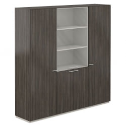 Шкаф высокий тройной с отделением для одежды Atlas NZ-0303+NZ-0341+NZ-0303.BT.BT Бренсон Трюфель