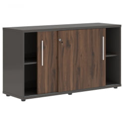 Шкаф с дверьми-купе EDIS ELC 1343 Дуб Денвер темный Белый Мокко