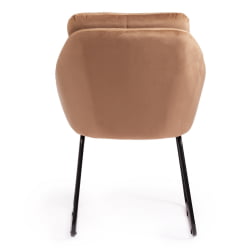Кресло STAR (mod. CY-1919) вельвет/металл, 68 х 60 х 88 см , коричневый (HLR11)/черный