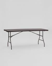 Стол складной чемодан пластиковый Кейт 180 Коричневый