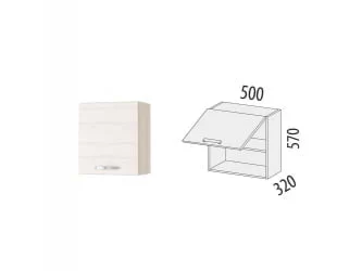 Шкаф над вытяжкой (с системой плавного закрывания) Графит 74.12.1 Сосна Астрид /Ваниль