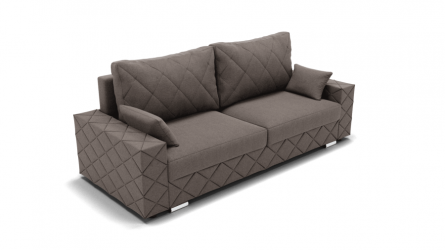 Диван Мартин-1 (ЗР) Цвет фасада: Серо коричневый; Тип: Прямой; Материал фасада: Металл/Велюр