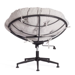 Кресло CLOUDE рогожка/металл, 97х98х90-96см, серо-бежевый, 3M 16/2