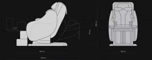 Массажное кресло Duet Черный
