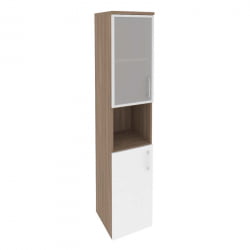 Шкаф высокий узкий левый ONIX O.SU-1.4R(L) Дуб Аризона/Белый