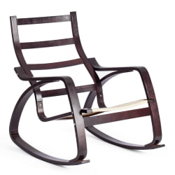 Кресло-качалка mod. AX3005 mod. AX3005 дерево береза, ткань: полиэстер/хлопок, 61х94,5х104 см, дерево: венге #9, ткань бежевая 1501-4