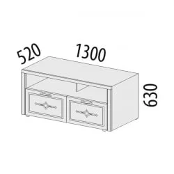 Тумба с колоннами Венеция 32.01 Сосна Астрид Ваниль