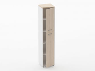 Шкаф 4 узкий закрытый Deka 10.19.14Пр Туя/Белый