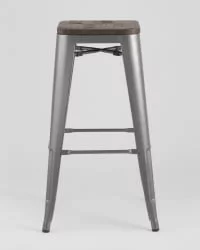 Стул барный TOLIX WOOD Серебристый