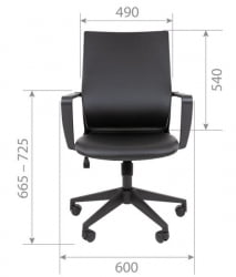 Кресло руководителя Chairman 545 БП экокожа Черный