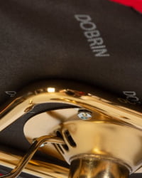 Стул барный DOBRIN CHARLY GOLD (красный велюр (MJ9-45)) 2 шт