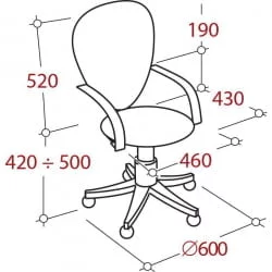 Кресло EChair-304 329253 Черно-оранжевое