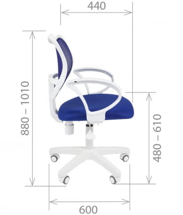 Компьютерное кресло Чаирман 450 ЛТ Белый пластик Черный / Chairman LT_4