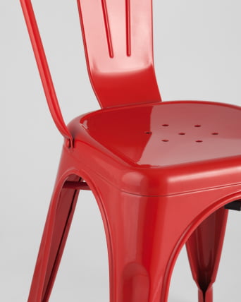 Стул TOLIX с высокой спинкой Красный глянцевый_6