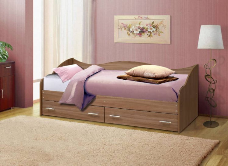 Кровать Софа №1 800*1900 Ясень шимо темный_0