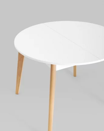 Стол раздвижной Rondo 100-135 Бук/белый_2