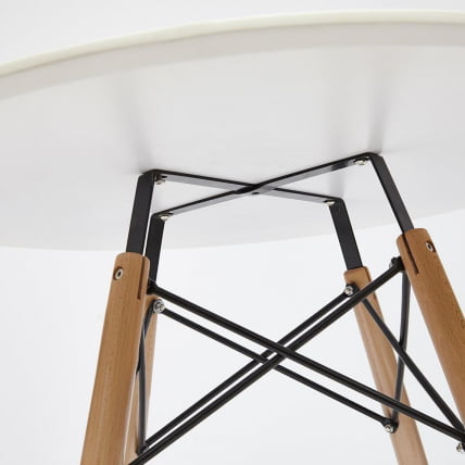 Стол CINDY NEXT (mod. 70-80 MDF) металл/мдф/бук, D70х75см, белый/натуральный_3