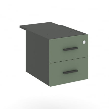 Тумба подвесная с двумя ящиками CONCEPT CN.PT-004 B/W Кобо Антрацит_0