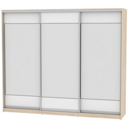 Шкаф-купе B-220х270х60-2(ДСС-Белый-D8D8D8)_0