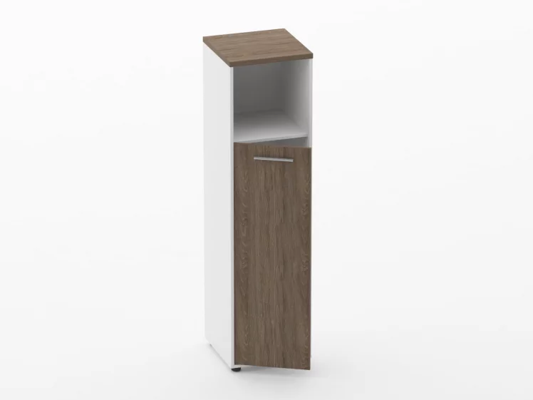 Шкаф 3 узкий закрытый с нишей Deka 10.16.13Л Дуб Верцаска/Белый_1