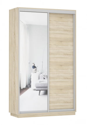 Шкаф-купе двухдверный Экспресс Дуо Медиум 1200х2400h Дуб сонома_0