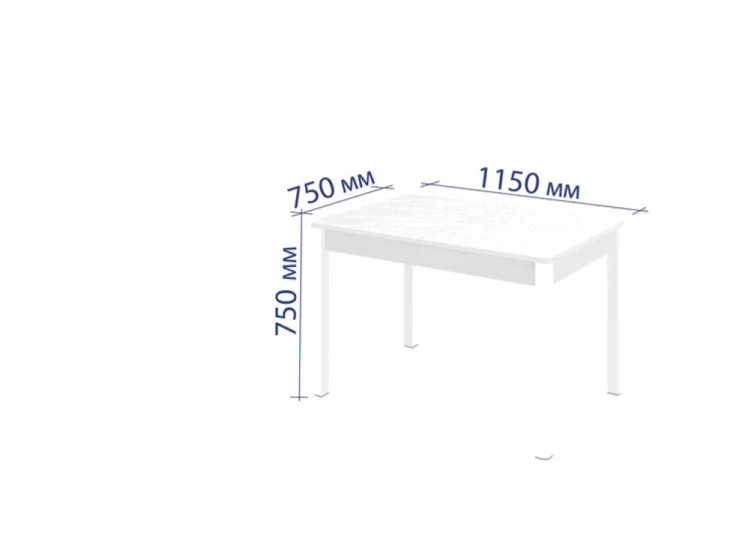 Стол обеденный Орфей 43 Белый шпон_6