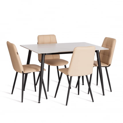 Стул обеденный Asti TREND, экокожа, бежевая, 47х54х86 см_5