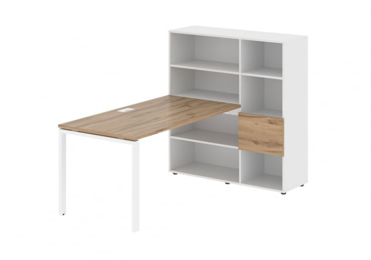 Рабочая станция EDIS EURST 1215 Дуб Денвер светлый Белый Белый_0