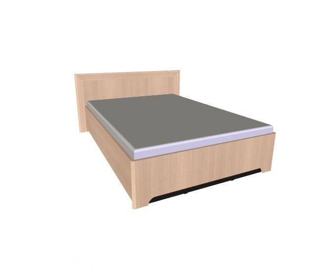 Кровать (1200) Анкона 4 Дуб отбеленный (спальня)_0