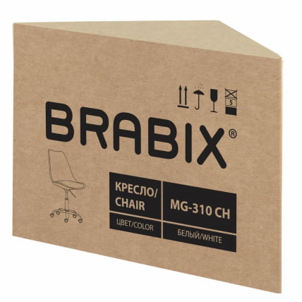Офисное кресло BRABIX Eames MG-310 CH экокожа Белый_8