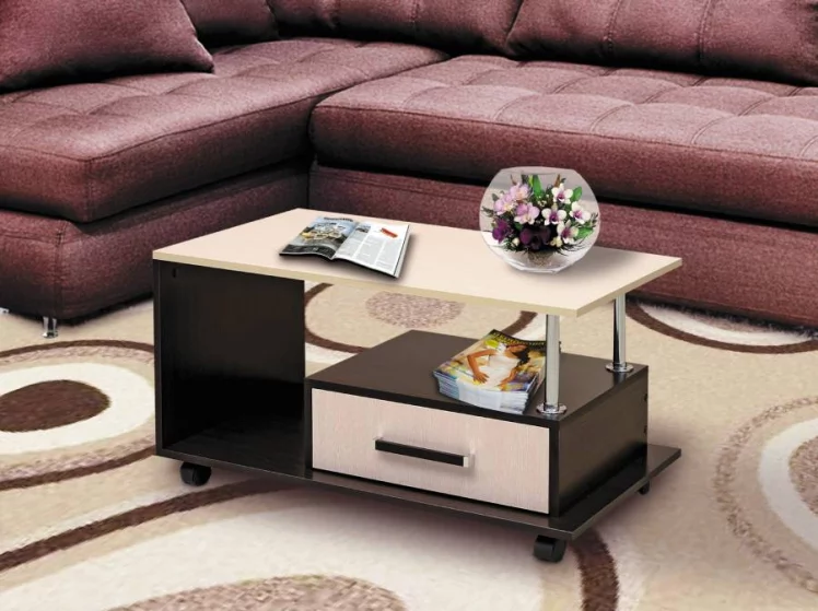 Стол журнальный №13 Ясень шимо светлый/Ясень шимо темный_0