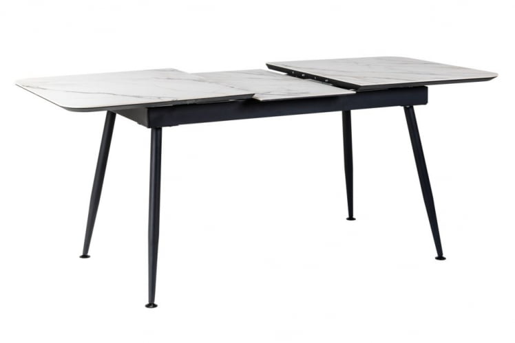 Стол Месси раздвиж. 120-160 Светлый мрамор/Бабочка_2