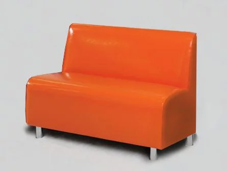 Диван двухместный без подлокотников Лабиринт 152Н Оранжевый (экокожа)_0