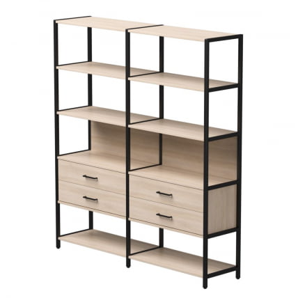 Набор стеллажных систем Everprof EVO №7 Дуб Соната Черный_0