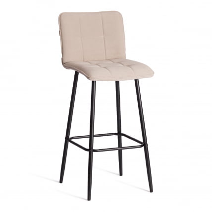 Барный стул Bari/Бари велюр, бежевый, 7, 45х56х110 см_0