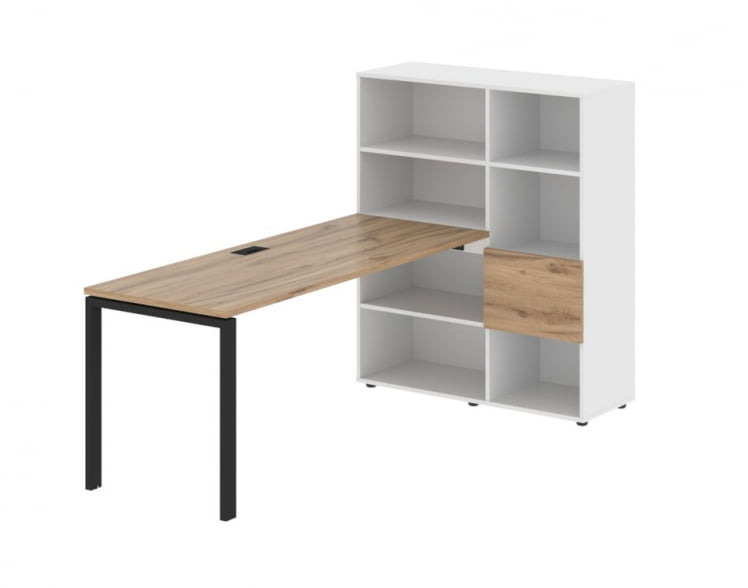 Рабочая станция EDIS EURST 1117 Дуб Денвер светлый Черный Белый_0