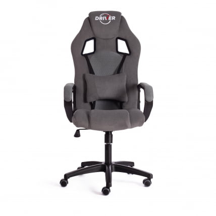 Кресло DRIVER (22) флок/ткань, серый/серый, 29/TW-12_4