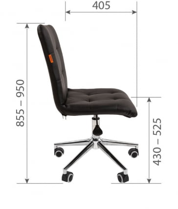 Кресло для оператора CHAIRMAN 030 chrome ткань T-55 Темно-серый_3