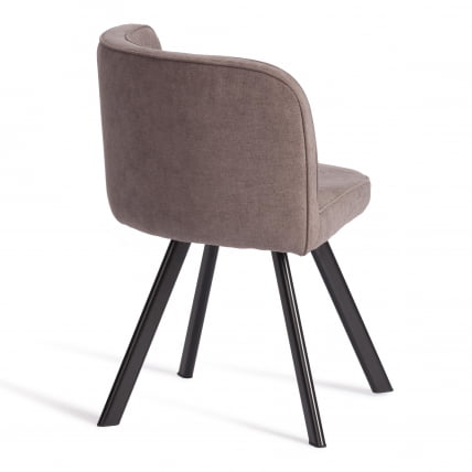 Комплект (стол, 4 стула) QUADRON (mod. PT14) Стол: МДФ/металл, стул: металл/шенилл, 100х100х73 см, 69х56х71 см, Mocha (мокко) LY1701-27/черный_3