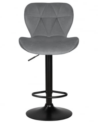 Стул барный ДОБРИН БАРНИ БЛАCК (серый велюр (МДЖ9-75)) 2 шт / DOBRIN BARNY BLACK (MJ9-75))_7