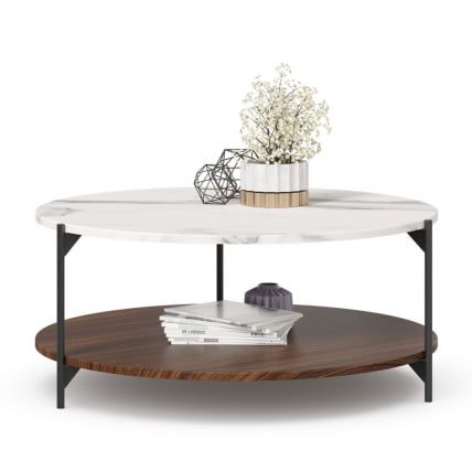 Стол журнальный 800 Вилена ЛД 138.170.000 Орех/Монте Белый_0