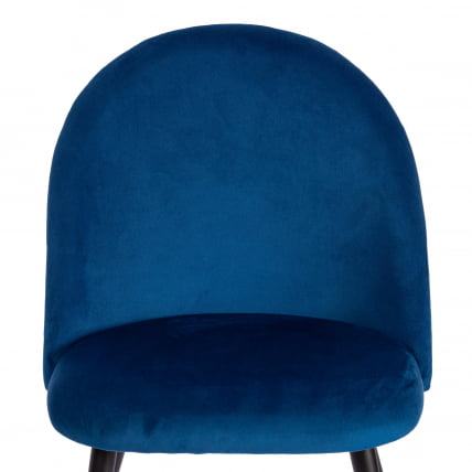 Стул MONRO (mod. 5144) металл/вельвет, 51x56x84 см, синий (HLR 64)/черный_5