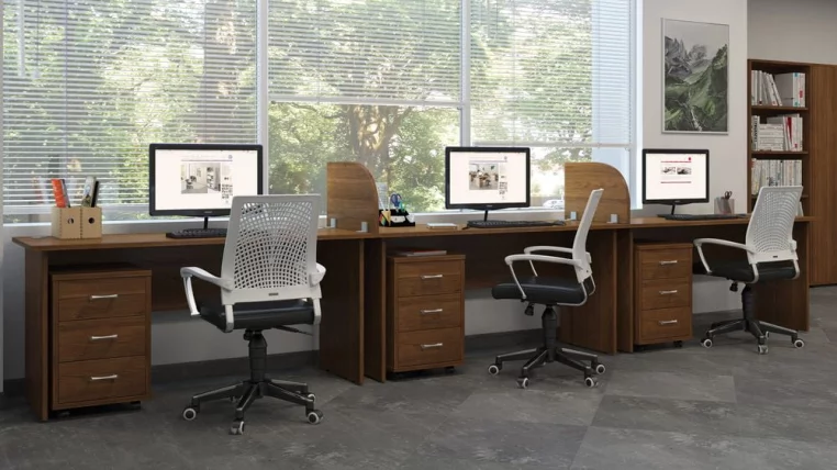 Тумба подкатная с 3 ящиками TRD29630303 Орех_2