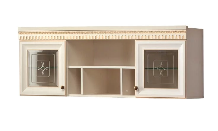 Шкаф навесной Марлен 479 Кремовый белый Патина_0