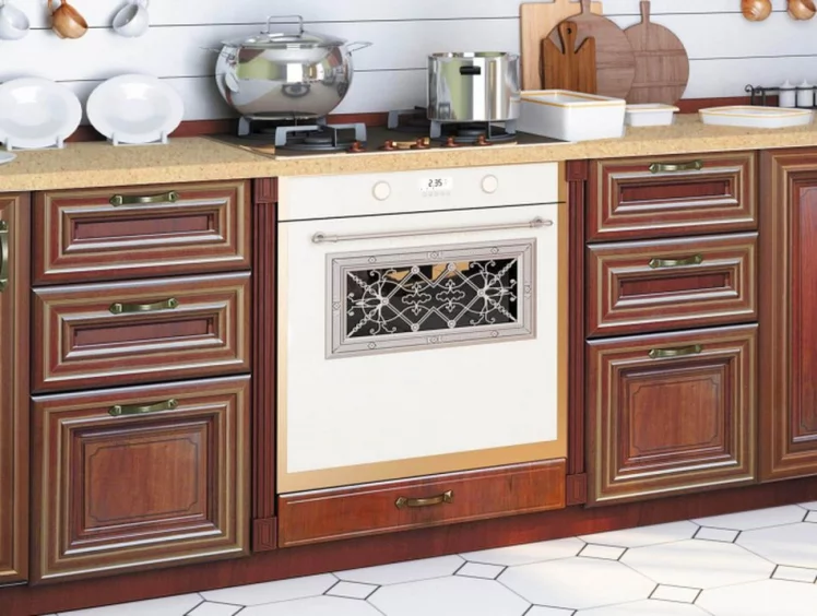 Тумба кухонная 600 для встраиваемой техники Кантри ЛД 235.104.000 Ноче Таволато_1