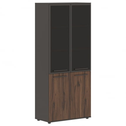 Шкаф комбинированный  с дверьми в металлической раме EDIS EHCS 85.7 Дуб Денвер темный Мокко Мокко_0