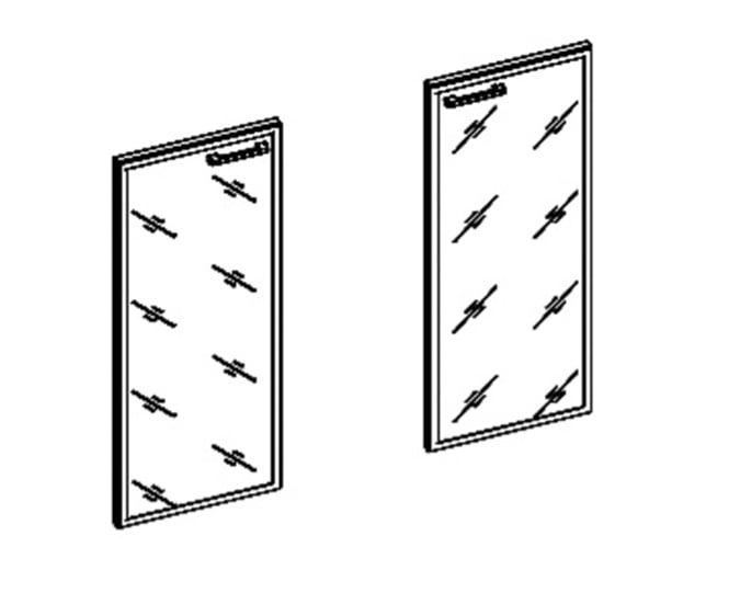 Дверь стеклянная в рамке JAY XMRG 42-1 (L/R) Бронза_0