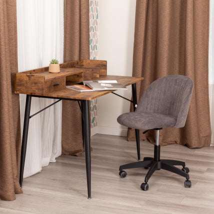 Кресло MELODY PLT флок , серый, 29_11