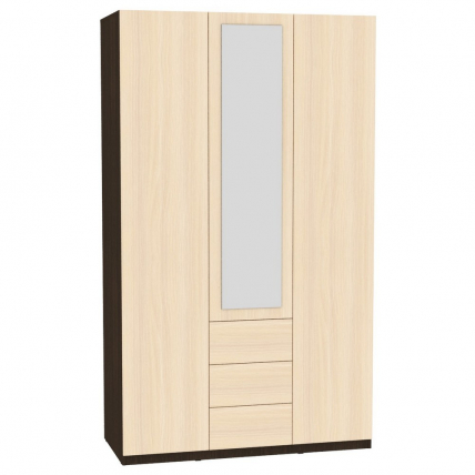 Шкаф распашный R-230х135х45-3-PO-M(Венге-ДМ)_0