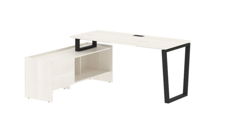 Стол с тумбой EDIS EVCT 17614 Ясень Траун Черный_0